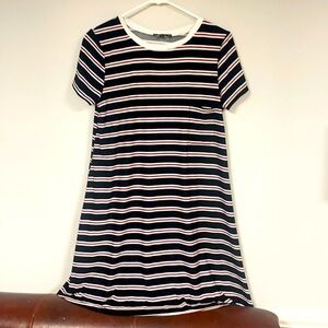 Try This!  striped Tee Dress, XL, black, white & red , cool & casual! XL